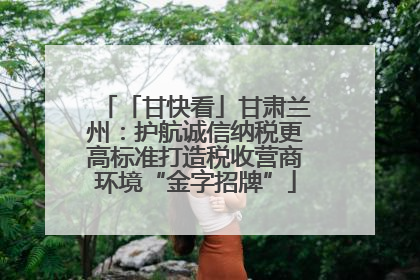 「甘快看」甘肃兰州：护航诚信纳税更高标准打造税收营商环境“金字招牌”