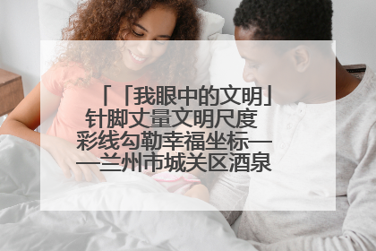 「我眼中的文明」针脚丈量文明尺度 彩线勾勒幸福坐标——兰州市城关区酒泉路街道办事处