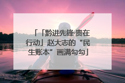 「黔进先锋·贵在行动」赵大志的“民生账本”画满勾勾