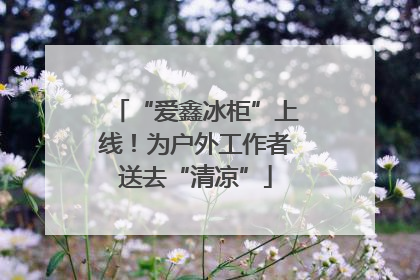 “爱鑫冰柜”上线！为户外工作者送去“清凉”