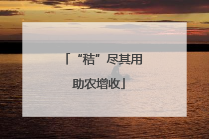 “秸”尽其用 助农增收