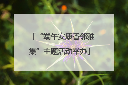 “端午安康香邻雅集”主题活动举办