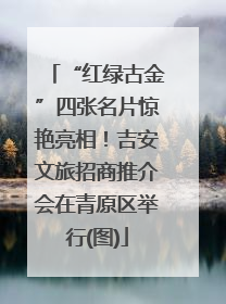 “红绿古金”四张名片惊艳亮相！吉安文旅招商推介会在青原区举行(图)