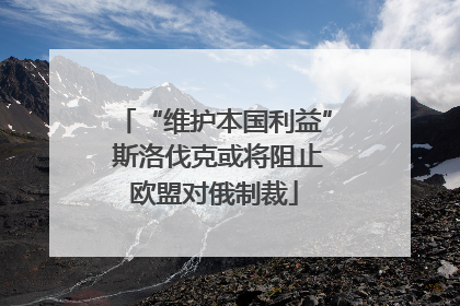 “维护本国利益” 斯洛伐克或将阻止欧盟对俄制裁