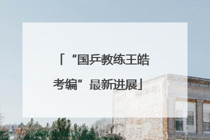 “国乒教练王皓考编”最新进展
