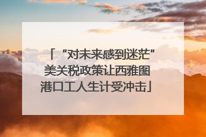 “对未来感到迷茫” 美关税政策让西雅图港口工人生计受冲击