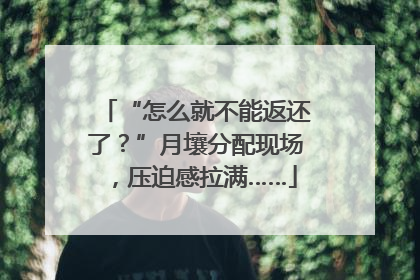 “怎么就不能返还了？”月壤分配现场，压迫感拉满……