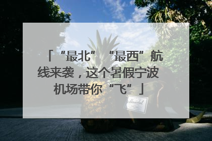 “最北”“最西”航线来袭，这个暑假宁波机场带你“飞”