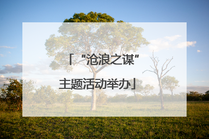 “沧浪之谋”主题活动举办