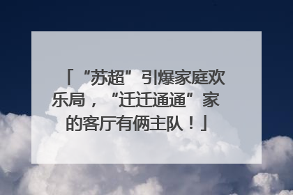 “苏超”引爆家庭欢乐局，“迁迁通通”家的客厅有俩主队！