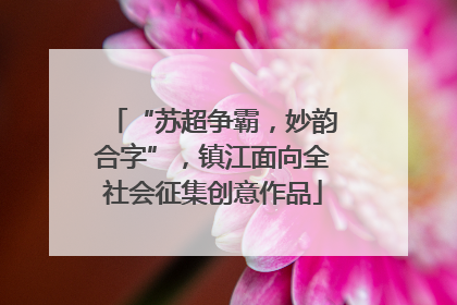 “苏超争霸，妙韵合字”，镇江面向全社会征集创意作品