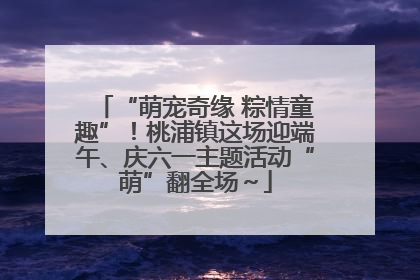 “萌宠奇缘 粽情童趣”！桃浦镇这场迎端午、庆六一主题活动“萌”翻全场～
