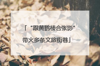 “跟黄鹤楼合张影”带火多条文旅街巷