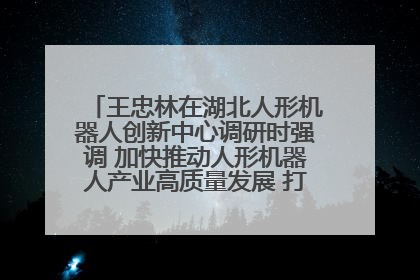 王忠林在湖北人形机器人创新中心调研时强调 加快推动人形机器人产业高质量发展 打造具有全国影响力的研发创新基地