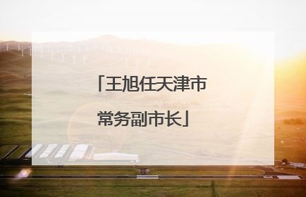 王旭任天津市常务副市长