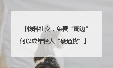 物料社交：免费“周边”何以成年轻人“硬通货”