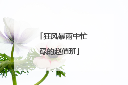 狂风暴雨中忙碌的赵值班