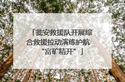 瓮安救援队开展综合救援拉动演练护航“富矿精开”