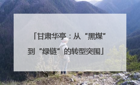 甘肃华亭：从“黑煤”到“绿链”的转型突围