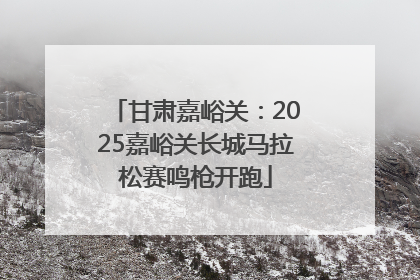 甘肃嘉峪关：2025嘉峪关长城马拉松赛鸣枪开跑