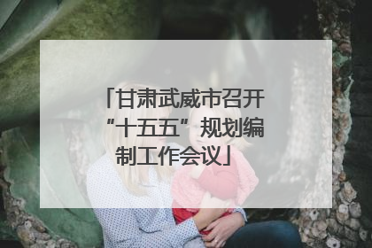 甘肃武威市召开“十五五”规划编制工作会议