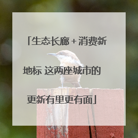 生态长廊＋消费新地标 这两座城市的更新有里更有面
