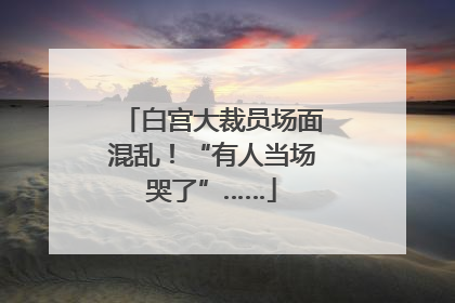 白宫大裁员场面混乱！“有人当场哭了”……
