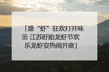 盛“虾”狂欢打开味蕾 江苏盱眙龙虾节欢乐龙虾宴热闹开席