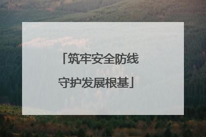 筑牢安全防线 守护发展根基