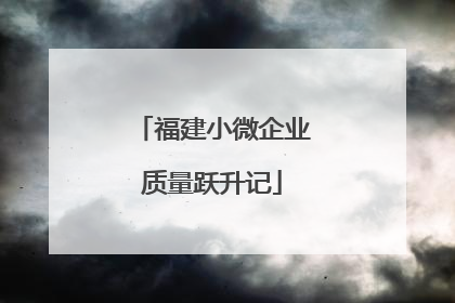 福建小微企业质量跃升记
