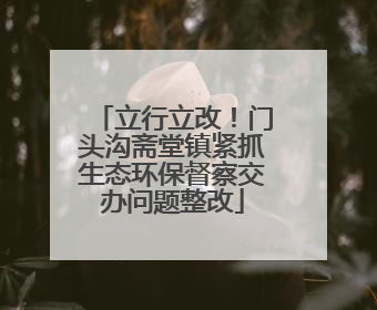 立行立改！门头沟斋堂镇紧抓生态环保督察交办问题整改