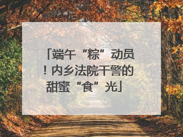 端午“粽”动员！内乡法院干警的甜蜜“食”光