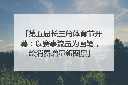 第五届长三角体育节开幕：以赛事流量为画笔，绘消费增量新图景