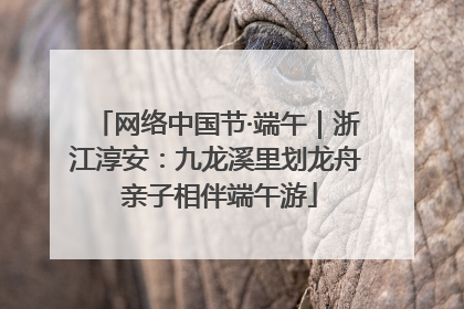 网络中国节·端午｜浙江淳安：九龙溪里划龙舟 亲子相伴端午游