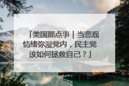 美国那点事｜当悲观情绪弥漫党内，民主党该如何拯救自己？