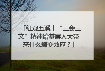 红观五溪丨“三会三文”精神给基层人大带来什么蝶变效应？