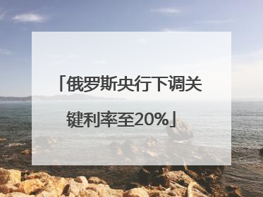 俄罗斯央行下调关键利率至20%