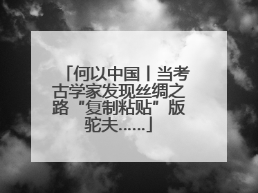何以中国丨当考古学家发现丝绸之路“复制粘贴”版驼夫……