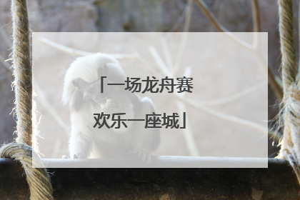 一场龙舟赛 欢乐一座城