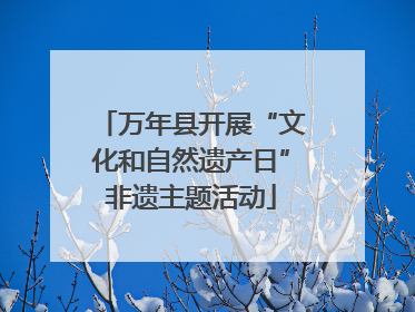 万年县开展“文化和自然遗产日”非遗主题活动