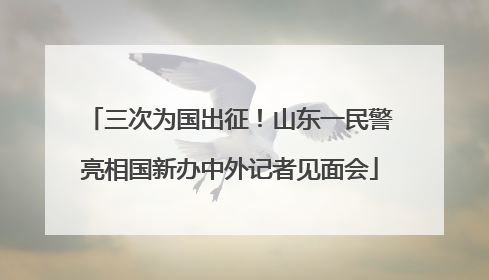 三次为国出征！山东一民警亮相国新办中外记者见面会