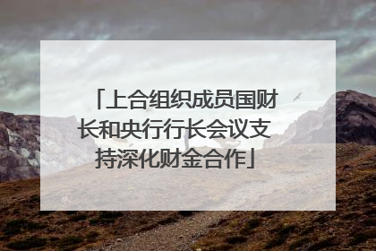 上合组织成员国财长和央行行长会议支持深化财金合作