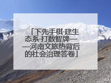 下先手棋·建生态系·打数智牌——河南文旅热背后的社会治理答卷