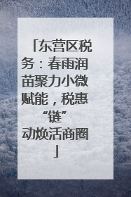 东营区税务：春雨润苗聚力小微赋能，税惠 “链” 动焕活商圈