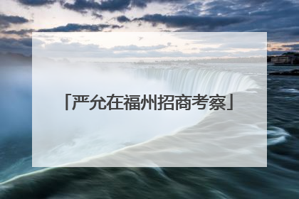 严允在福州招商考察