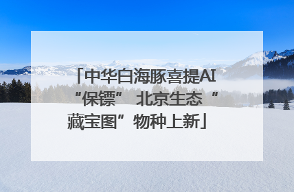 中华白海豚喜提AI“保镖” 北京生态“藏宝图”物种上新