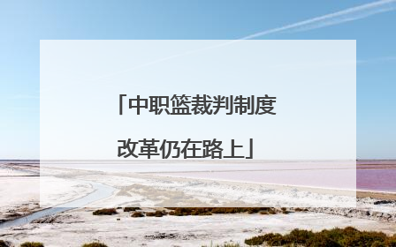 中职篮裁判制度改革仍在路上