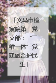 义马市检察院第二党支部：“三维一体”党建融合护民生