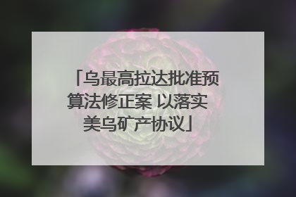 乌最高拉达批准预算法修正案 以落实美乌矿产协议
