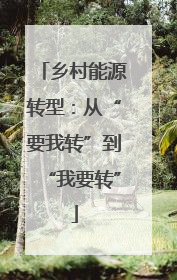 乡村能源转型：从“要我转”到“我要转”